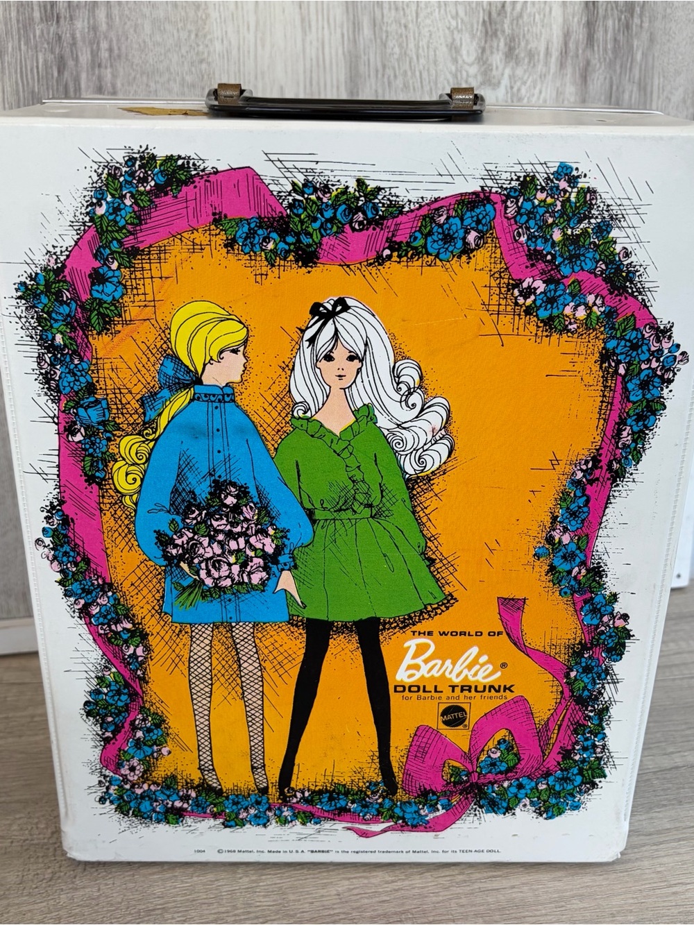 Vintage 1968 Mattel The World of Barbie Doll Trunk Mod Design Good Condition 60s